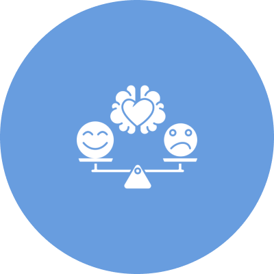 Brain balancing emotions illustration