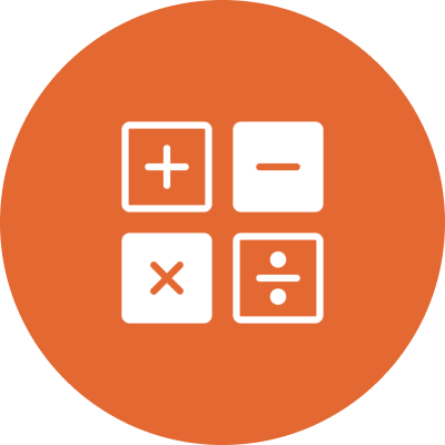 Calculator symbols illustration