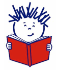 A child reading a book with a mohawk hair style.